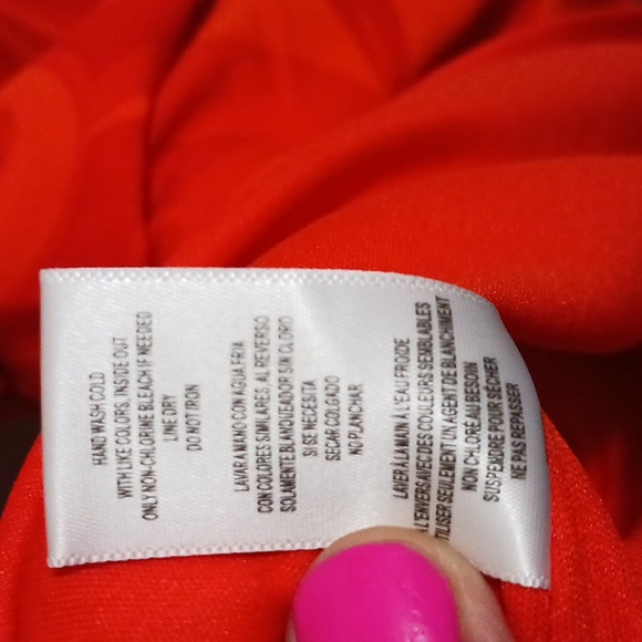 Taylor lined sun dress - mini halter tie - S - orange floral - Picture 9 of 10